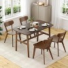 Infurnic Desks, Rectangular Dining Desk with four Sturdy Tables Legs, Modern Table for Kitchen or Living Room, Brown, 27.6"*47.2"*29.5" - 2 of 4