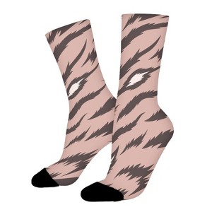Tiger Stripes Women Printed Crew Socks Funny Funky Socks Soft Polyester Novelty Gifts for Artists Men - 1 of 1
