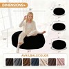 Angel Sar 5FT Bean Bag Chair with Memory Foam Filling, Soft Removable Flannel Cover, Round Shape Sofa for Living Room, Bedroom, College Dorm - 4 of 4