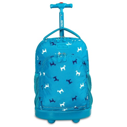 J World Sunny 17 Rolling Backpack Blue Puppy Target