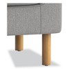 HON Parkwyn Series Club Chair, 33" x 26.75" x 29", Gray Seat, Gray Back, Oak Base - 3 of 4
