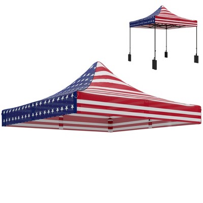 Outsunny 10' x 10' Canopy Cover with Weight Bags, UPF50+ Pop Up Canopy Replacement Top
