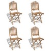 vidaXL 5 Piece Folding Patio Dining Set Bamboo - 4 of 4