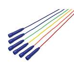 Sportime Jump Ropes, 9 Feet, Assorted Colors, Blue Handles, Set of 6