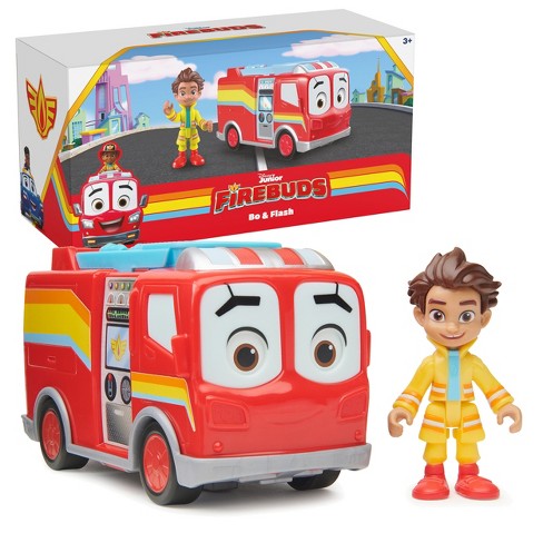 Disney Junior Firebuds Jayden & Piston Action Figure & Police Car