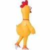 Joyfy Adults Halloween Inflatable Yellow Costumes Suit, Rubber Chicken Blow-up Full Body Costumes with Squeakers for Cosplay Party (65-71inches） - 2 of 4
