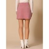 Allegra K Women's Corduroy Vintage Button Decor Ruffled Trim High Waist Mini Skirt - 4 of 4