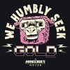 Men's A Minecraft Movie Pink Sheep We Seek Gold  T-Shirt - Black - Large - 3 of 4
