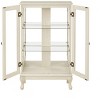 Gulches White Lighted Display Cabinet with Tempered Glass Doors - Mirrored Back, Adjustable Shelves & Anti-Tipping Device - 2 of 4