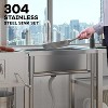Stainless Steel Utility Sink, Freestanding Single Bowl Design with Hot/Cold Water Pipes, Includes Faucet, Storage Rack, For Garage, Restaurant - 2 of 4