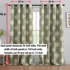HLC.ME Liam Ogee Ikatt Damask Patterned Window Grommet Curtains Bedroom - Light Reducing Window Panels, Set of 2 - 4 of 4