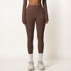 Anna-Kaci Active Women's High Waist Seamless Full-Length Leggings with Compression Fit Stretch Fabric and Minimal Logo Detail - 2 of 4