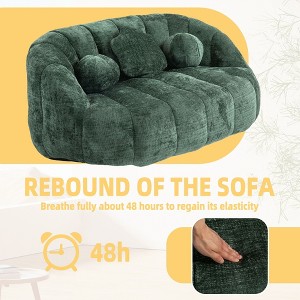 Round Swivel Club Chair-Comfortable Barrel Chair for Living Spaces - 1 of 4