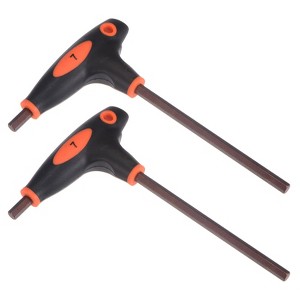 Unique Bargains S2 Steel T-Handle Metric Dual End Hex Wrenches 2 Pcs - 1 of 4