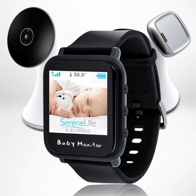 Smart Wireless Baby Monitor with Wearable Video Smart Watch for Parents + Night Vision, Two-Way Audio, Remote Viewing