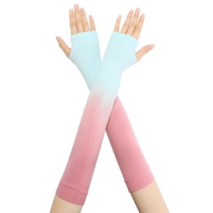 INSPIRE CHIC Women's Gradient Color Fingerless Slim Fit Arm Sleeves 1 Pair - 1 of 4