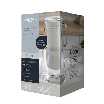 LifeStraw 7-Cup White BPA-Free Water Filter Pitcher
