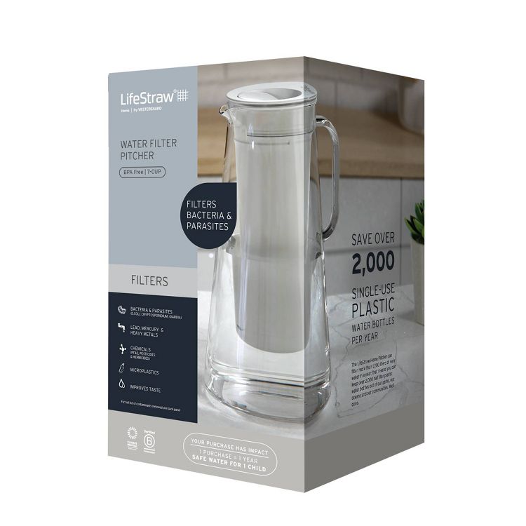 LifeStraw Home 7 Cup Plastic Water Filter Pitcher, 5 of 5