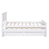NicBex Twin Size Platform Bed Modern Simple Pine Bed Frame with Trundle and 2 Drawers for Bedroom and Living Room - 3 of 4
