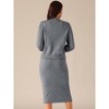 Seta T Women's Button Down Cardigan Midi Skirts Sweater Sets - 4 of 4