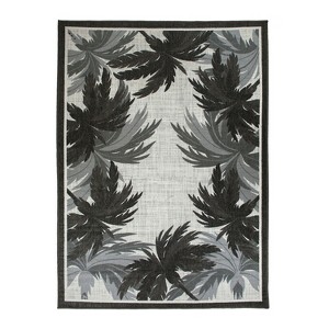 World Rug Gallery Tropical Floral Border Flatweave Indoor/Outdoor Area Rug - 1 of 4