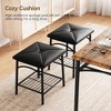 Whizmax Dining Table Set for 4, Kitchen Table Set with Upholstered Bench and Square Stools for Small Space, Apartment - 3 of 4