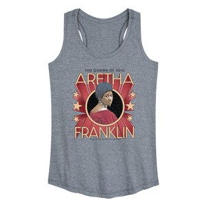 Women's - Aretha Franklin - The Queen of Soul Graphic Racerback Tank - 1 of 4