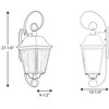 Progress Lighting Kiawah 3-Light Outdoor Wall Lantern in Black with Seeded Glass Panels - 2 of 2