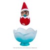 Elf on the Shelf Frost Pips Baby Elf Girl with Brown Eyes Flower Cradle and Swaddle Blanket - 2 of 4