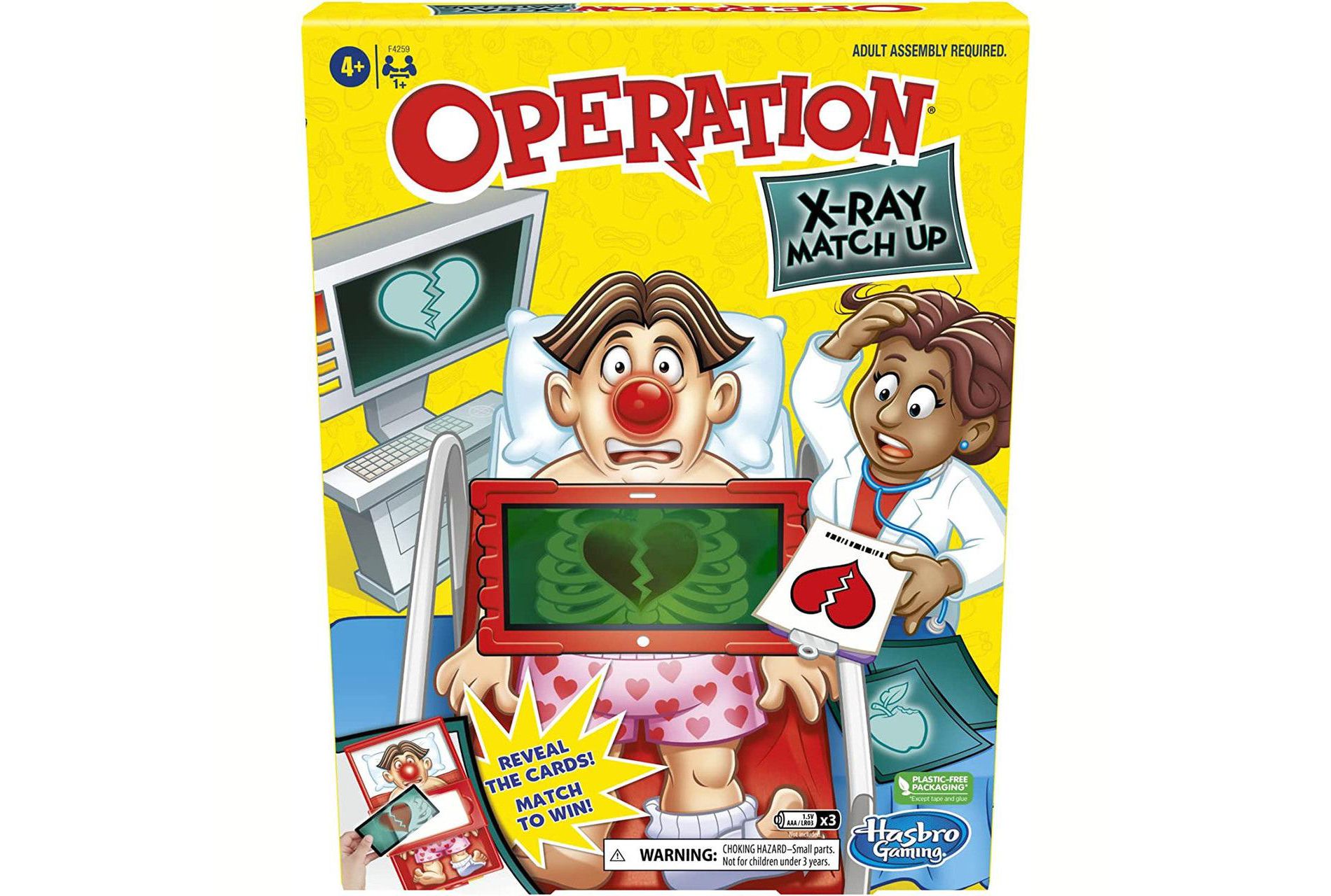 Operation X-Ray Match Up Board Game | Light-Up Memory Matching Game for Kids
