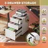 GALAXHERO 3 Drawer Rolling File Cabinet with Lock, Wood Under Desk Filing Cabinet fits - 4 of 4