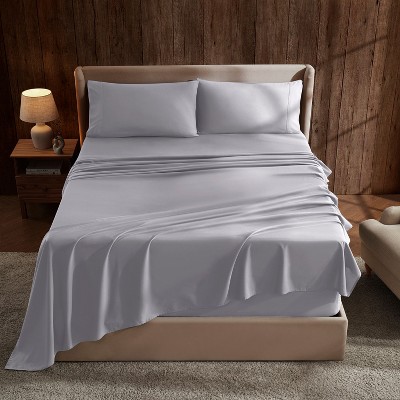 King Silver Light Gray Microfiber Deep Pocket Sheet Set