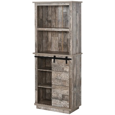 LunaLulinlk Freestanding Rustic Kitchen Buffet, Pantry Storage Cabinet, Vintage Wood