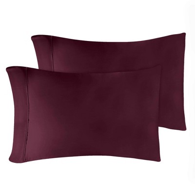 Premium Cotton 300 Thread Count Solid Pillowcase Set of 2 by Blue Nile Mills