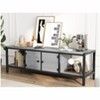 58-Inch Wood TV Stand for 65" TVs – Entertainment Center with 2 Cabinets & Open Shelves, Storage Media Console for Living Room - 4 of 4