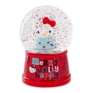 Silver Buffalo Sanrio Hello Kitty "Merry Jolly Happy" Snow Globe | 6 Inches Tall - 1 of 4