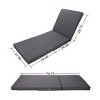 Outdoor Chaise Lounge Chairs with Cushions, Wooden Adjustable Backrest Recliner for Poolside Lounging or Patio Retreat-Maison Boucle - 4 of 4