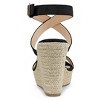 Allegra K Women's Back to College Slingback Crisscross Espadrille Wedges Heel Sandals - 3 of 4