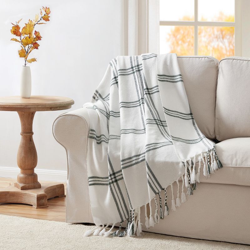 Kate Aurora Woodland Plaid Fringed Accent Throw Blanket - 50 in. x 60 in., 1 of 5