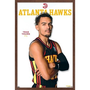 Trends International NBA Atlanta Hawks - Trae Young Feature Series 23 Framed Wall Poster Prints - 1 of 4