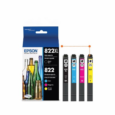 Epson 822XL Black 822 C/M/Y 4pk Ink Cartridges - Black Cyan Magenta Yellow (T822XL-BCS)_4