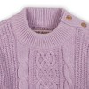 Girls' Organic Long Sleeve Flutter Detail Sweater Dress, Kids - 2 of 3