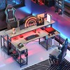 Bestier 71.5" W LED Gaming Desk with Power Outlet, L-Shaped Computer Desk with Monitor Stand - 2 of 4