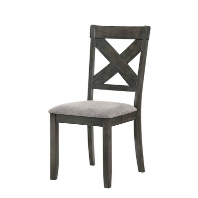 New Classic Furniture,Gulliver Wood Side Chair (Set of 2), Rustic Brown