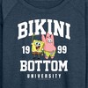 Women's - SpongeBob SquarePants - Bikini Bottom University Lightweight French Terry Wide Neck Long Sleeve Shirt - 2 of 4