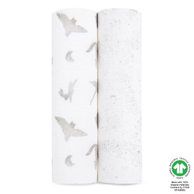 aden + anais Organic Baby Swaddle Blankets - 2pk