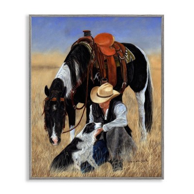 Stupell Industries Cowboy with Dog & Horse, 11" x 14"