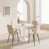 Maggift Patio End Tables, Modern Decorative Side Tables, Stylish Design for Patio, Living Room, Indoor and Outdoor Use, White, 31.5"*31.5"*29.5" - 3 of 4