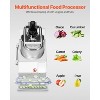 VEVOR Food Processor & Vegetable Chopper, 2 Feeding Holes  with Detachable 6 Blades, 3mm/5mm/7mm/10mm Shredder, 2mm/4mm Slicer, Silver - 3 of 4