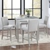 AZL1 Life Concept Dining Sets 5 Piece Dining Table Set Rectangular Kitchen Square Safety-Corner Table with 4 Chairs, Gray, 34.5”*34.5“*36" - 2 of 4
